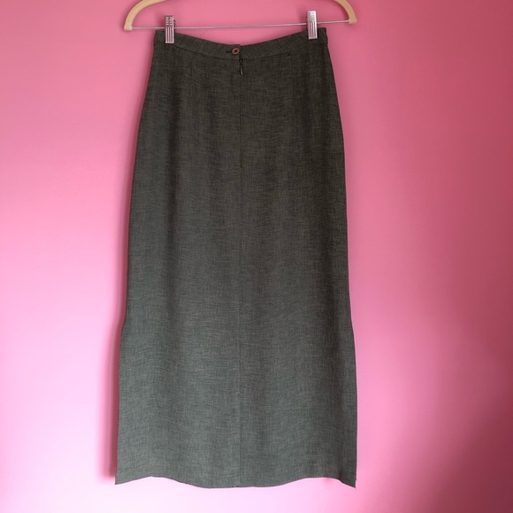 Vintage Olive Green Midi Skirt - Picture 6 of 10